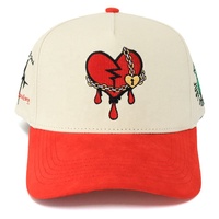 Casquettes personnalisées de marque, prix d'usine, vente en gros, casquette bicolore, tissu en coton, broderie 3D, casquette à fermeture à pression, casquette de baseball