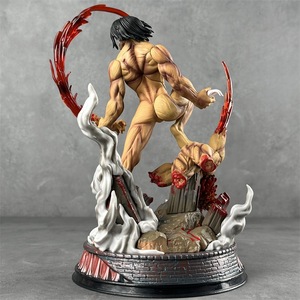 <span class=keywords><strong>Figura</strong></span> de PVC del Guerrero Titán de Anime, <span class=keywords><strong>Eren</strong></span> T en Forma de Combate, Modelo de Diorama con Base, Adorno de Habitación No Oficial para Entusiastas del Anime - Product Image 2