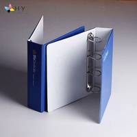 Classeur à anneaux A4 personnalisé en PVC rigide avec pochette transparente et anneaux renforcés pour usage bureautique