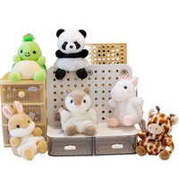 Porte-clés en peluche animal de la forêt - Breloque de sac mignonne en fausse fourrure sur le thème de la forêt