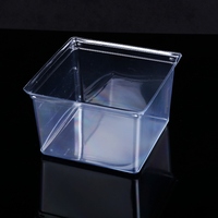 Boîte à bonbons en plastique transparente en PVC personnalisée avec compartiment vide et couvercle, boîte d'emballage jetable pour animaux de compagnie, pour usage alimentaire