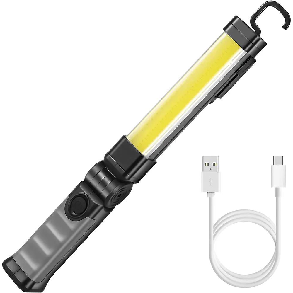 usb rechargeable cob led work light super bright work lamps with hook