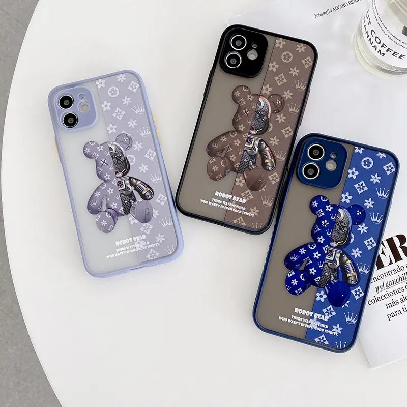 Tide Brand Mechanical Bear Case für Iphone 13 12 11 Pro Max Xr X Xs 7 8 Plus Lustige Silikons chutz hülle