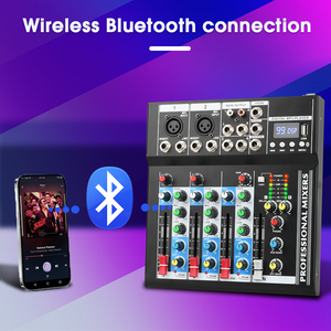 Mezclador de Audio de 4 Canales, Alimentación Phantom de 48V, Reproductor USB <span class=keywords><strong>MP3</strong></span>, Soporte OEM, Consola de DJ para Grabación <span class=keywords><strong>en</strong></span> Estudio - Product Image 5