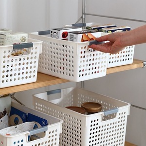 Plastic Storage <b>Baskets</b> Rectangle 45L With Handle For Kitchen Dormitory Household Use - Product Image 3