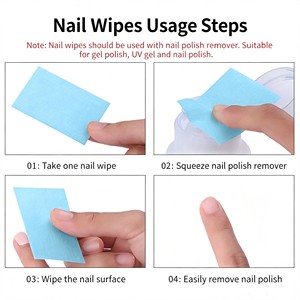 Disposable Colorful <b>Nail</b> Remover Pads Cotton Pads <b>Lint</b> <b>Free</b> <b>Nail</b> <b>Wipes</b> for Acrylic Gel Polish Cleaning Manicure Supplies - Product Image 5