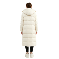 Manteau long noir chauffant pour femme, fabriqué sur mesure avec logo OEM, nouvelle arrivée, haute qualité, prix bas, tendance