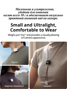 <span class=keywords><strong>Mini</strong></span> micrófono con cancelación activa de dos niveles de ruido, limitación automática para evitar el recorte de audio - Product Image 5