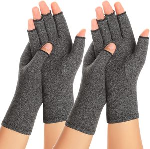 Guantes Deportivos Sin Dedos para Hombre y Mujer, Terapia para el Dolor de Artritis Reumatoide, Compresión con Cobre, para la Artritis - Product Image 1