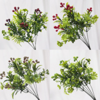Décorations de Noël artificielles de 41,5 cm : Baies et verdure en vrac pour fêtes, mariages et événements saisonniers
