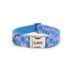 लोकप्रिय आइटम 2024 व्यक्तिगत कस्टम कुत्ते कॉलर पॉलिएस्टर मत्स्यांगना पैटर्न प्रशिक्षण कुत्ते कॉलर लक्जरी कुत्ते कॉलर - Product Image 3