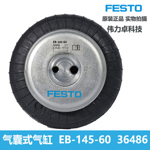 Festo Air Spring Cylinder EB-145-60 36486 Single Acting Steel Body Thread Connection - Product Image 2