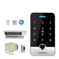 Système de contrôle d'accès intelligent SmartGou tout-en-un, étanche, contrôlé par application, avec lecteur d'empreintes digitales, serrure magnétique, gâche électrique et lecteur de cartes pour portes