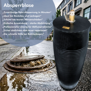 ABSPERRBLASE - CUSCINO DI TENUTA LUNGO VARIABILE 600 - 1200 MM Ø CON ACCOPPIAMENTO AD ARIA COMPRESSA - Product Image 2