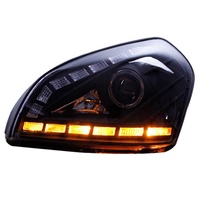 Phare Avant pour Hyundai Tucson 2005 2006 2007 2008 2009 2010 2011 2012 Feux Avant LED DRL Clignotant Yeux d'Ange Lentille Bi-Xénon