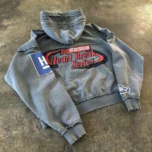 Felpa da Uomo a Righe in French Terry con Doppia Tesa e Lavaggio Acido Senza Lacci, Ricamo e Zip, Stampa Personalizzata - Abbigliamento Dongguan - Product Image 5