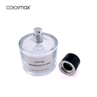 Flacon de parfum en verre à base épaisse cylindrique 100 ml pour homme |   Flacon pulvérisateur vide pour parfum en argent |   Logo personnalisé