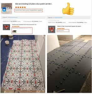 Système de nivellement de carreaux : clips et cales universels pour l'alignement des carreaux, système anti-décalage pour marbre, pierre et carrelage - Product Image 2