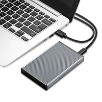 NOUVEAU Disque dur externe portable de 2,5 pouces, 2 To, interface Type-C, USB 3.1, port SATA, haute vitesse, coque métallique