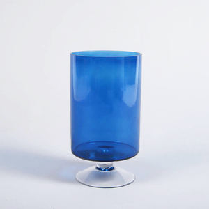 Bougeoir en verre bleu aqua fait à la main pour centres de table de mariage décor 2024 nouveau Design bougeoirs en verre best-seller - Product Image 1