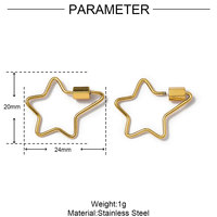 Fermoir YML et étanche en acier inoxydable, formes cœur, ovale, étoile, à ouverture rapide, idéal pour chaînes de sacs, colliers et chaînes de téléphone
