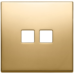 Flat Gold Plate Wall <b>Switch</b> 2 Gang 9.5 In Length 1.4 In Height - Product Image 1