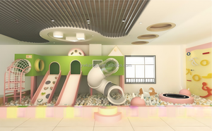 <span class=keywords><strong>Maison</strong></span> de jeu souple pour enfants château coquin toboggan fosse à balles aire de jeux intérieure/extérieure pour enfants taille personnalisée couleur Construction en métal - Product Image 2