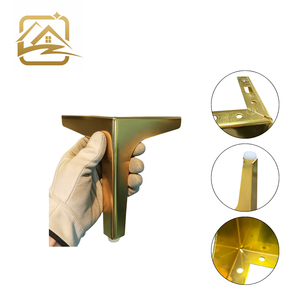 Sofa Leg Manufacturers Modern 10cm/13cm/15cm/17cm Gold T Leg Metal Sofa Legs Iron Furniture Legs <b>Easy</b> Installation For <b>Bed</b> - Product Image 1