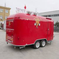 Remorque alimentaire mobile à 3 roues en acier inoxydable et aluminium, avec four, friteuse, table vapeur, chariot à snacks, pour restaurant et usage commercial en magasin alimentaire
