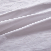 Draps plats de qualité supérieure pour lit Queen Size en coton satiné tissé 300TC, ensembles de literie pour hôtel