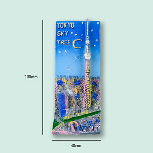 <span class=keywords><strong>Asia</strong></span> City Japón refrigerador imán viaje recuerdo resina magnética fabricante al por mayor punto hecho a mano creativo - Product Image 3
