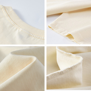 Áo Thun Nam Nữ Màu Trắng Cổ Điển 100% Cotton Nặng Nặng Nặng Ngang Vai Dáng Rộng Thiết Kế In DTG Tùy Chỉnh - Product Image 4