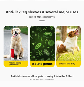 Manchon de protection avant pour chien, anti-léchage, pour la récupération des blessures, réglable, antidérapant, soutien articulaire pour animaux de compagnie - Product Image 5