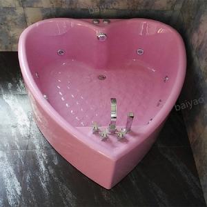 <span class=keywords><strong>Baignoire</strong></span> Spa BaiYao pour 2 personnes, jacuzzi, massage, <span class=keywords><strong>baignoire</strong></span> intérieure à eau froide/chaude, <span class=keywords><strong>baignoire</strong></span> en forme <span class=keywords><strong>de</strong></span> cœur avec oreillers - Product Image 4