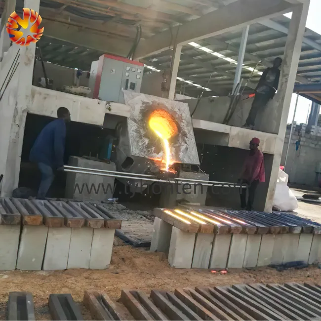 Oven Pengecoran Besi, 100Kg 500Kg 1T 2T 5T Oven Pengecoran Baja Peleburan Logam Induksi Listrik Industri Tungku untuk Casting Besi