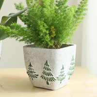 Pots de cactus succulents pour décoration intérieure et extérieure, pour la maison, le balcon, la table, le dessus, en ciment, en béton, pour fleurs