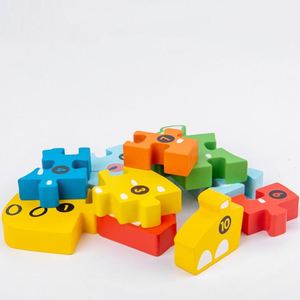Jouet d'animaux Montessori coloré pour tout-petits, idéal pour les garçons et les filles, puzzle en bois de dessin animé - Product Image 3