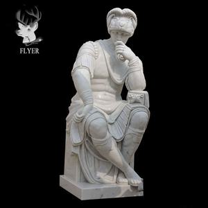 西洋の有名な大理石の等身大ローマ皇帝ユリウスシーザーアウグストゥス像 - Product Image 6