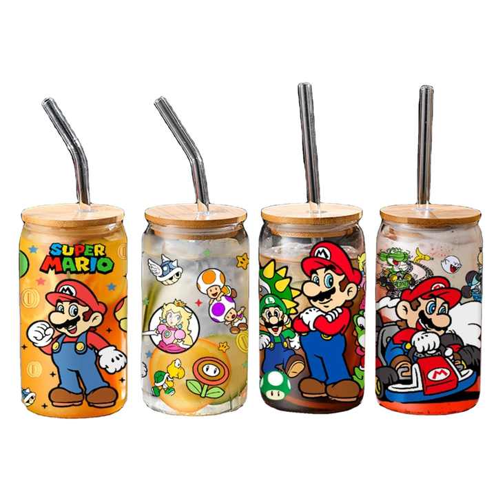 Jolliance Halloween UV DTF Cup Wrap Stickers - 8 Sheets For 16 Oz Libbey Glass Cups, Rub On Transfers For Crafts