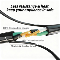 Cable de Alimentación de 16 AWG y 3 Pies, NEMA 5-15P a IEC C13, Cumple con RoHS y REACH - Cable de Repuesto de 13 A y 125 V para Computadora Portátil e Impresora