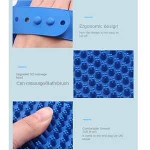 Spazzola per Bagno e Massaggio per Cani e Gatti con Manico Regolabile, in Gomma Morbida per Rimozione Peli, Pulizia e <span class=keywords><strong>Shampoo</strong></span> - Ingrosso Fabbrica - Product Image 2