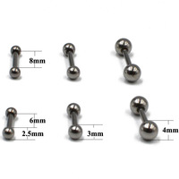 2025 nouveau 16G/14G G23 titane boule mamelon langue bouclier anneau avec femmes homme oreille Tragus industriel haltère titane Piercing