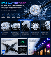 Module LED intelligent à pixels, étanche IP67, éclairage extérieur pour bâtiments, pour la décoration publicitaire permanente de Noël et des fêtes