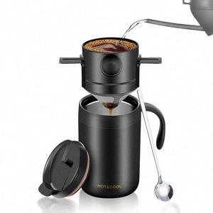 Popular Indoor Outdoor Dripper Coffee Mug Travel Manual Coffee Maker <b>Set</b> Stainless Steel Coffee Cup - Product Image 1