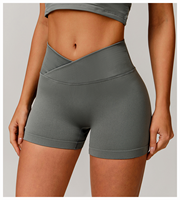 Shorts de yoga taille haute extensibles les plus vendus, shorts de fitness sans coutures de couleur unie qui rehaussent les hanches, et shorts de course et de yoga