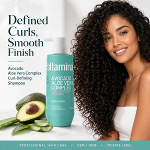 Shampooing pour <span class=keywords><strong>cheveux</strong></span> bouclés et frisés Pallamina Wavy Coily Curly, définissant les boucles, à l'avocat et à l'aloe vera, nettoyage doux, apaisant le cuir chevelu, hydratant, 500 ml - Product Image 1