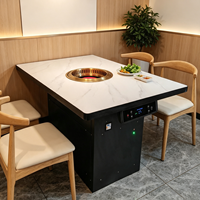 Table de barbecue commerciale Jilu fiable, sans fumée et auto-purifiante, avec échappement inférieur pour la cuisson au barbecue multi-styles en restaurant