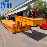 Produsen Trailer Lowboy Pengangkut Excavator untuk Dijual |   Suspensi Mekanis 80 Ton 100 Ton Trailer Gooseneck yang Dapat Dilepas