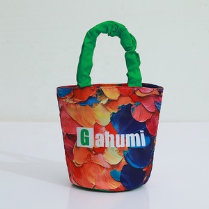 Sac de shopping en toile de style seau personnalisé Gahumi 2025, imprimé sur mesure, logo, bandoulière, couleurs et tailles personnalisées, fournisseur de fabrication - Product Image 1