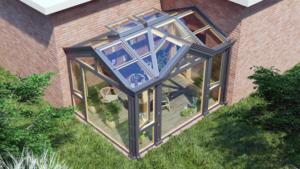 Sunroom Pré-fabricado de Alumínio Direto da Fábrica - Conservatório com Teto de PVC Transparente e Paredes de Vidro, Veranda de Jardim, Estufa - Product Image 2
